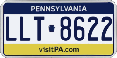 PA license plate LLT8622