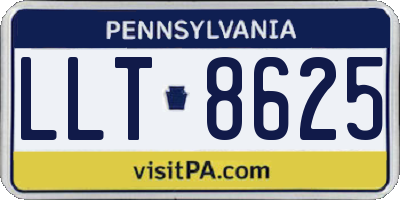 PA license plate LLT8625