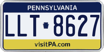 PA license plate LLT8627