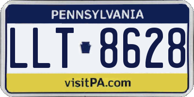 PA license plate LLT8628