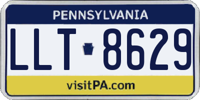 PA license plate LLT8629