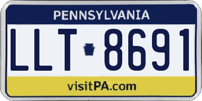 PA license plate LLT8691