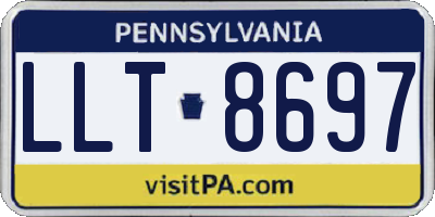 PA license plate LLT8697