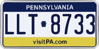 PA license plate LLT8733