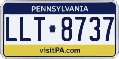 PA license plate LLT8737