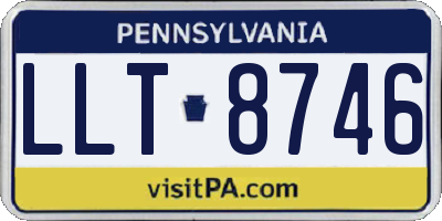 PA license plate LLT8746