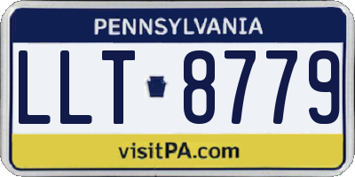 PA license plate LLT8779