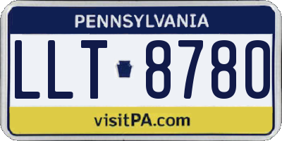 PA license plate LLT8780