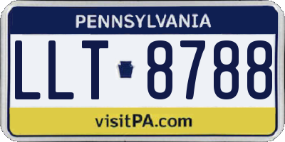 PA license plate LLT8788