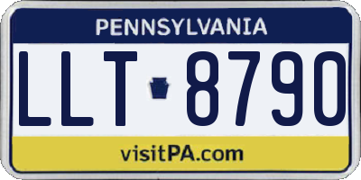 PA license plate LLT8790