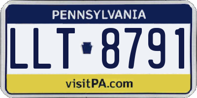 PA license plate LLT8791