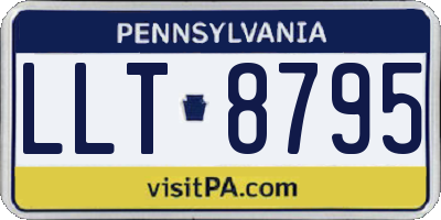 PA license plate LLT8795