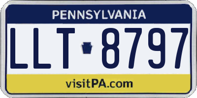 PA license plate LLT8797