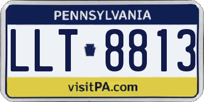 PA license plate LLT8813