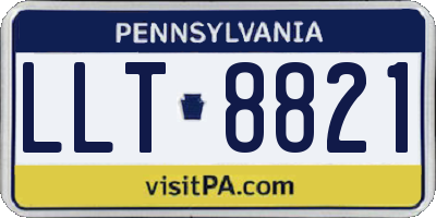 PA license plate LLT8821