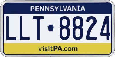 PA license plate LLT8824