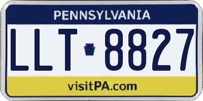 PA license plate LLT8827