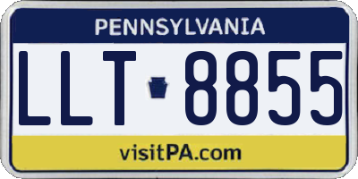PA license plate LLT8855