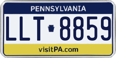 PA license plate LLT8859