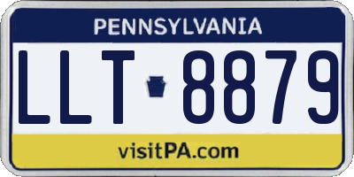 PA license plate LLT8879