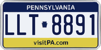 PA license plate LLT8891