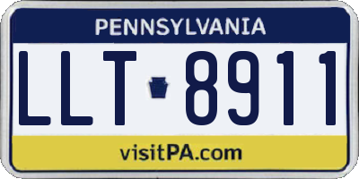 PA license plate LLT8911