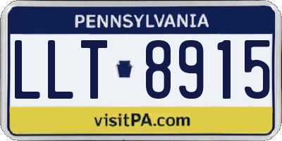 PA license plate LLT8915