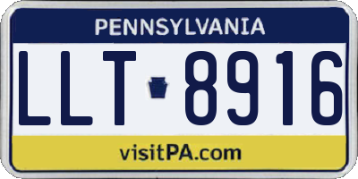 PA license plate LLT8916