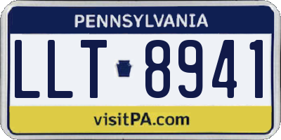 PA license plate LLT8941