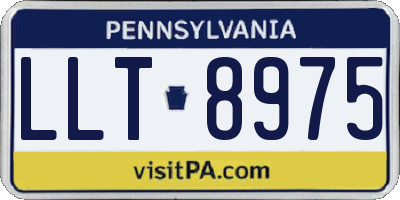 PA license plate LLT8975