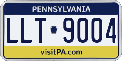 PA license plate LLT9004