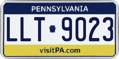 PA license plate LLT9023