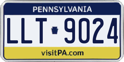 PA license plate LLT9024