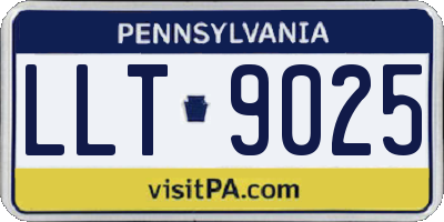 PA license plate LLT9025