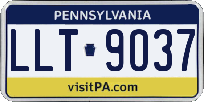 PA license plate LLT9037