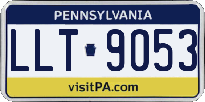 PA license plate LLT9053