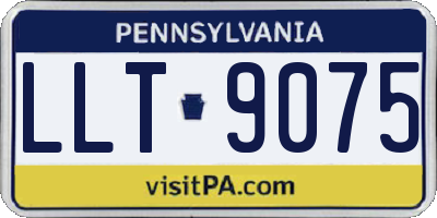PA license plate LLT9075