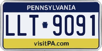PA license plate LLT9091