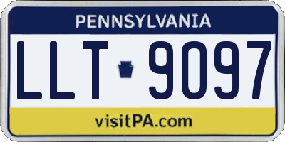 PA license plate LLT9097