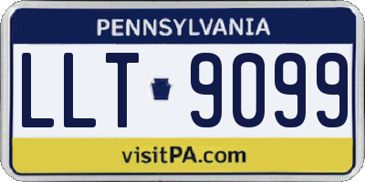 PA license plate LLT9099