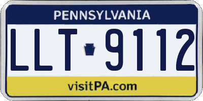 PA license plate LLT9112