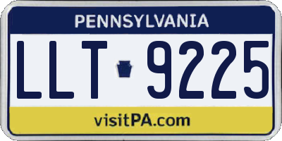 PA license plate LLT9225