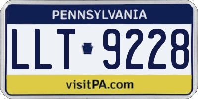 PA license plate LLT9228
