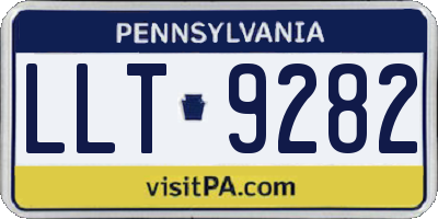PA license plate LLT9282