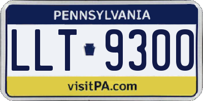 PA license plate LLT9300
