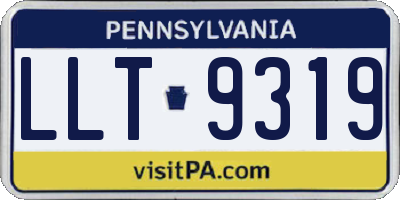PA license plate LLT9319
