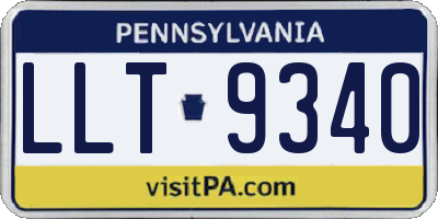 PA license plate LLT9340