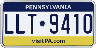 PA license plate LLT9410