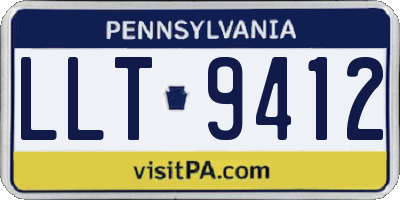 PA license plate LLT9412