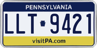 PA license plate LLT9421